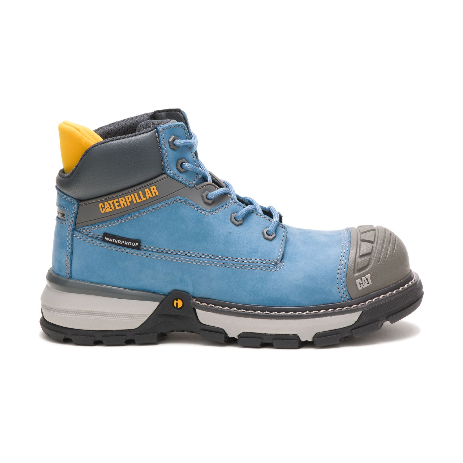 Women's Caterpillar Excavator Superlite Waterproof Nano Toe Work Boots Blue Ireland MDLY80641